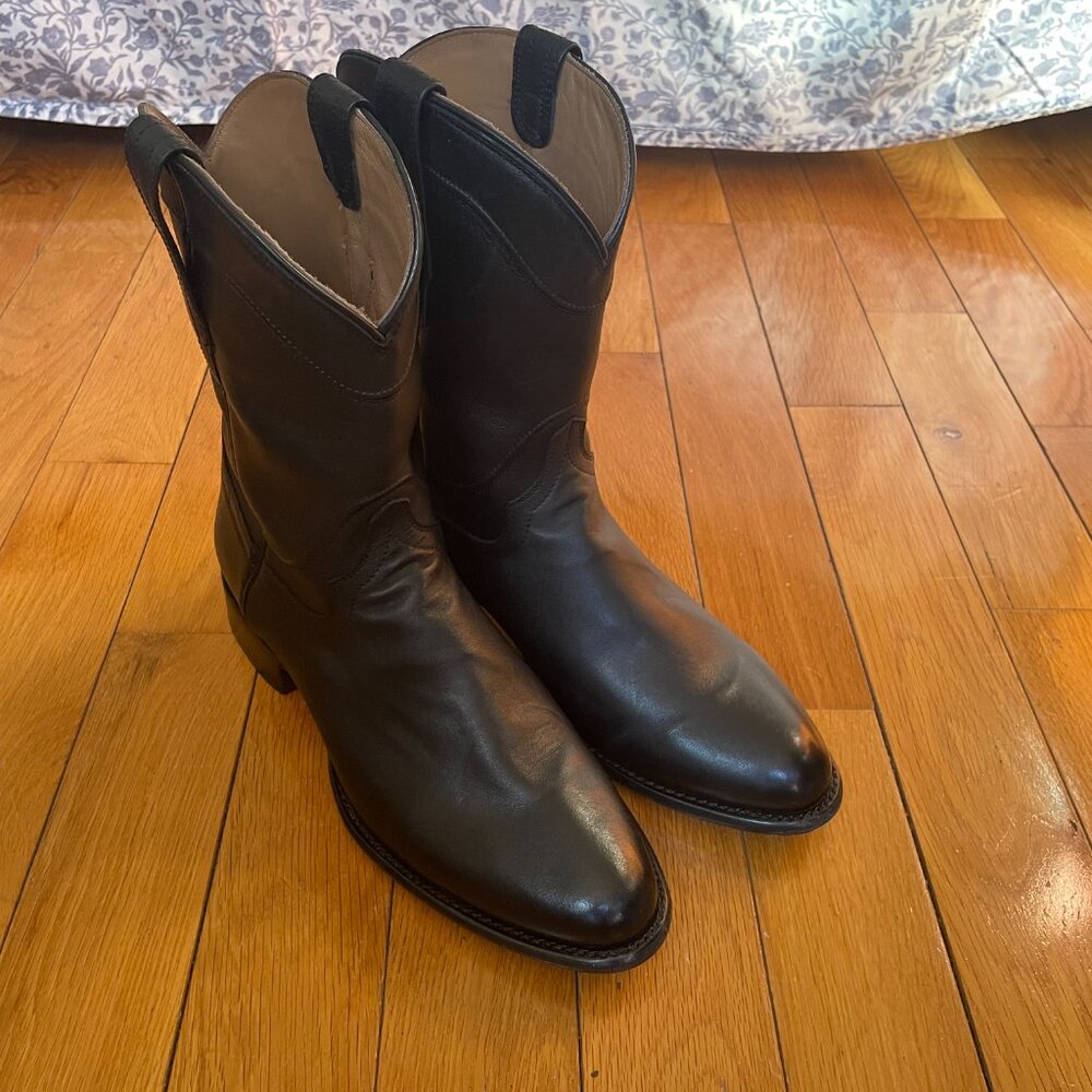 Tecovas The Earl Black Roper Cowboy Boots 11.5D